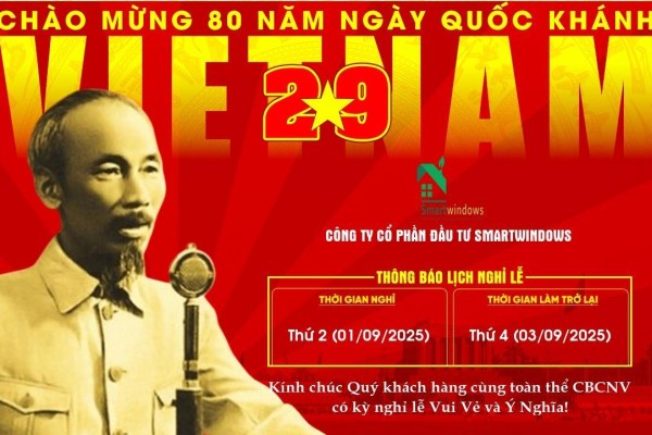 Smartwindows chào mừng Quốc khánh 2/9 và thông báo lịch nghỉ lễ tới Quý khách hàng