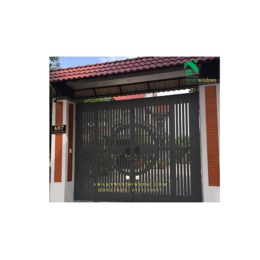 Cổng sắt sơn tĩnh điện bền bỉ cho nhà ở dân dụng tại huyện Sóc Sơn