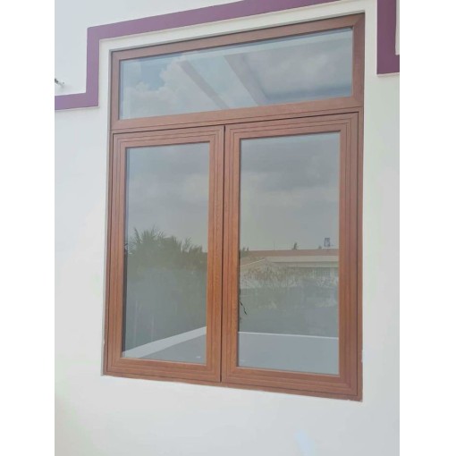 Chọn cửa sổ mở quay 2 cánh liền Fix hệ Xingfa 55 màu vân gỗ đẹp?