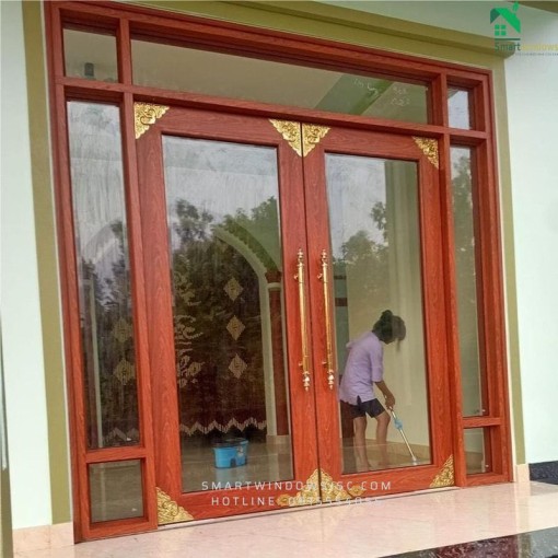 Cửa nhôm thủy lực an toàn cho nhà trẻ tại xã Thụy Lâm, Đông Anh, Hà Nội