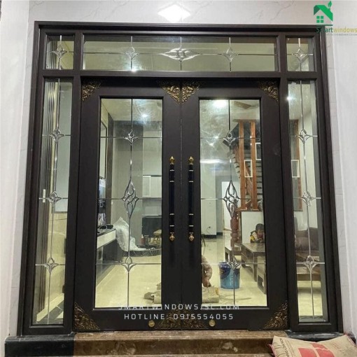 Cửa nhôm thủy lực an toàn cho nhà trẻ tại xã Thụy Lâm, Đông Anh, Hà Nội