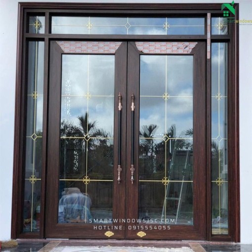 Cửa nhôm thủy lực an toàn cho nhà trẻ tại xã Thụy Lâm, Đông Anh, Hà Nội