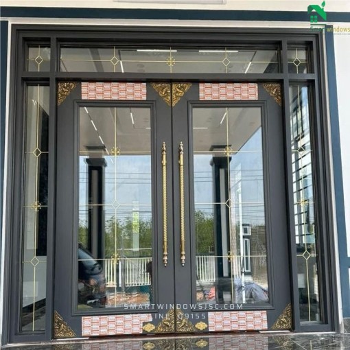 Cửa nhôm thủy lực an toàn cho trẻ nhỏ tại xã Dục Tú,Đông Anh,Hà Nội