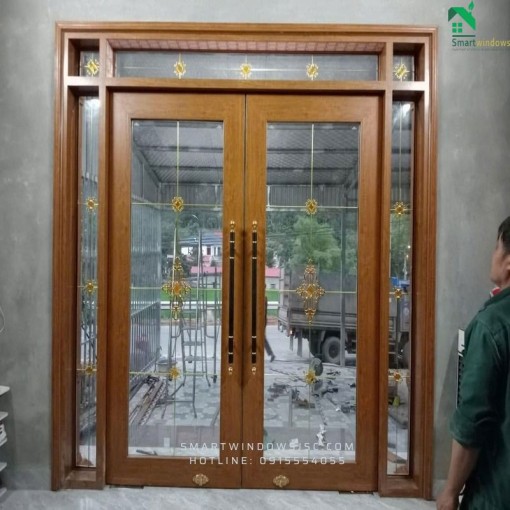 Cửa nhôm thủy lực chống ồn cho văn phòng tại xã Hải Bối,Đông Anh,Hà Nội
