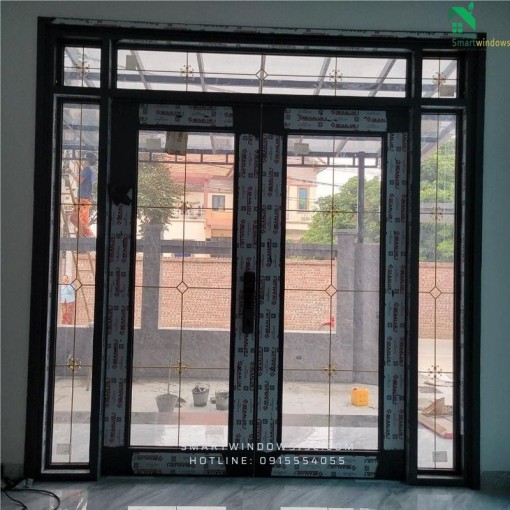 Cửa nhôm thủy lực an toàn cho trẻ nhỏ tại xã Dục Tú,Đông Anh,Hà Nội