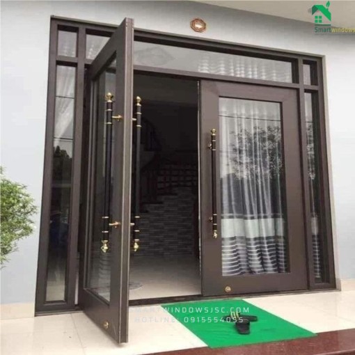 Cửa nhôm thủy lực chống nước cho nhà vệ sinh tại xã Võng La, Đông Anh, Hà Nội