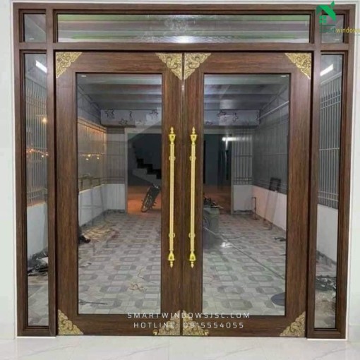 Cửa nhôm thủy lực cao cấp cho cửa hàng tại xã Việt Hùng, Đông Anh, Hà Nội