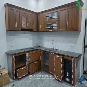 Tủ Bếp Nhôm Omega Tại Huyện Quốc Oai – Giải Pháp Bền Đẹp, Chống Nước Tuyệt Đối Cho Mọi Không Gian Bếp