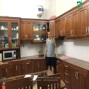 Tủ Bếp Nhôm Omega Tại Huyện Thạch Thất – Nội Thất Bếp Bền Đẹp, Chống Nước Tuyệt Đối