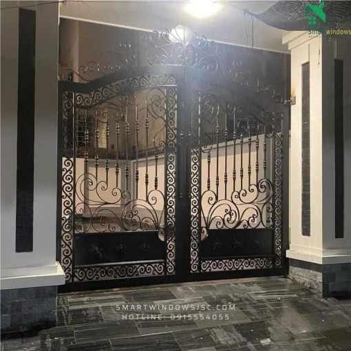 Cổng Sắt Sơn Tĩnh Điện Phúc Thọ – An Toàn, Sang Trọng, Phù Hợp Với Biệt Thự Và Nhà Liền Kề