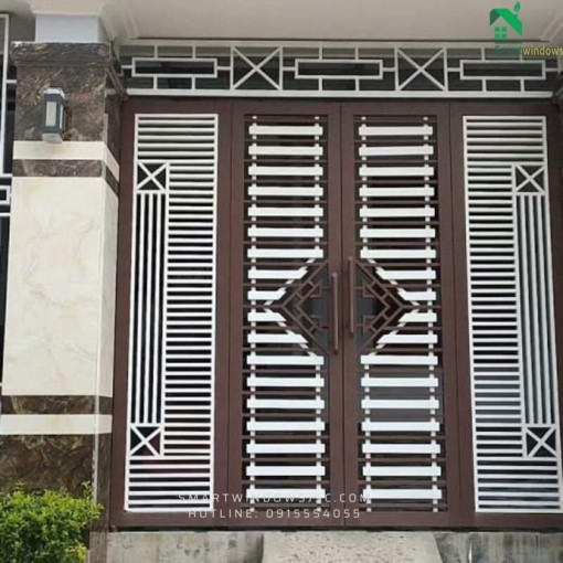 Cổng Sắt Sơn Tĩnh Điện Phúc Thọ – An Toàn, Sang Trọng, Phù Hợp Với Biệt Thự Và Nhà Liền Kề