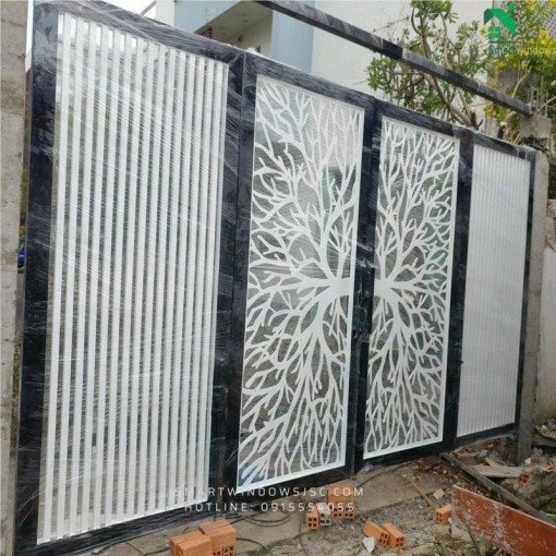 Cổng Sắt Sơn Tĩnh Điện Phúc Thọ – An Toàn, Sang Trọng, Phù Hợp Với Biệt Thự Và Nhà Liền Kề