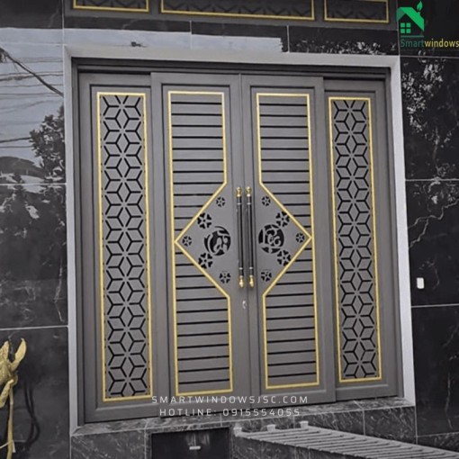 Cổng Sắt Sơn Tĩnh Điện Phúc Thọ – An Toàn, Sang Trọng, Phù Hợp Với Biệt Thự Và Nhà Liền Kề