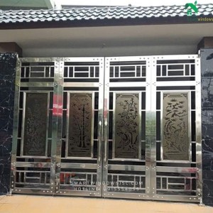Cổng inox 2 cánh và 4 cánh tại Quận Cầu Giấy – Giải pháp bền đẹp cho mọi công trình