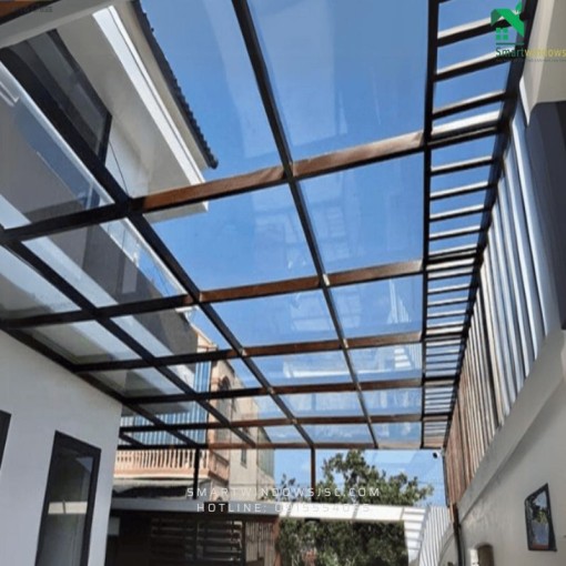 Mái kính cường lực đẹp tại Hà Nội – Bền bỉ, sang trọng, giá rẻ