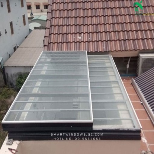 Mái kính cường lực lấy sáng tại Hà Nội